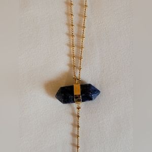 Sodalite Point Pendant Necklace